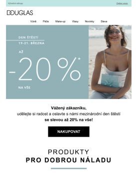 Oslavte Mezinárodní den štěstí se slevou až 20 % na vše