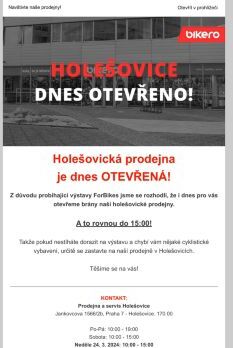 🚲Holešovická prodejna má i dnes otevřeno!🏪