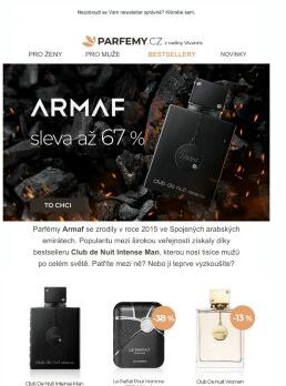 Parfémy Armaf se slevou až 67% !!!
