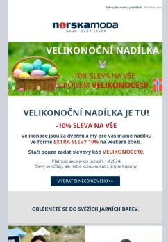 Velikonoční nadílka je tu! Extra sleva 10% na vše.