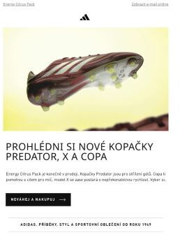 Nové kopačky adidas Football