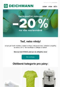 Ještě to stíháte! Sleva 20 % pouze online! 😱