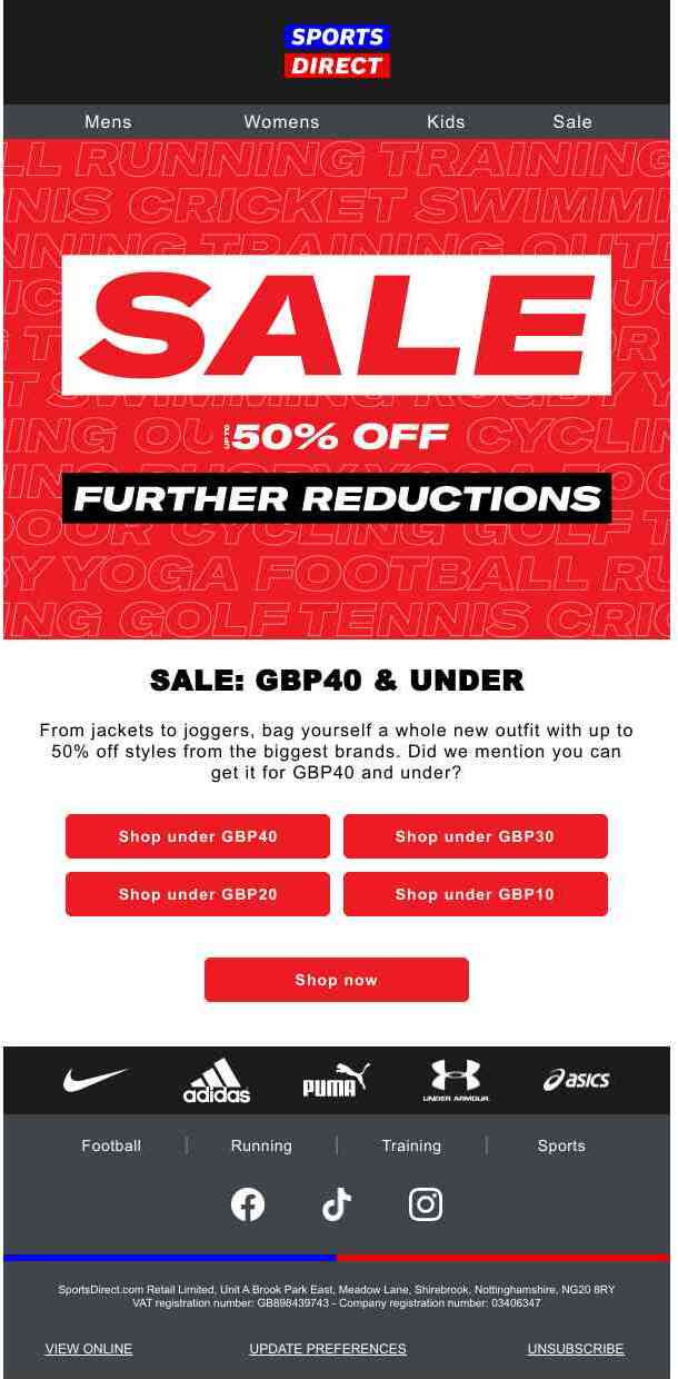 1000s of Sale lines, £40 and under ⚠️