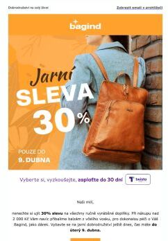 Sleva 30 % na vše + dárek k nákupu 🎁