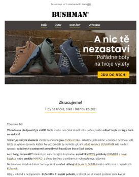 Nová trička, boty i drobnosti na ven.