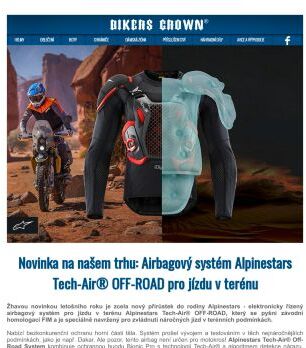 Novinka na našem trhu: Airbagový systém Alpinestars Tech-Air® OFF-ROAD pro jízdu v terénu