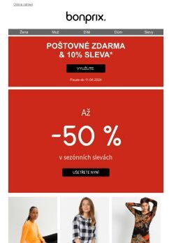 Poslední šance: -10 % & poštovné ZDARMA