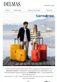 -20% sleva na značky Samsonite a American Tourister | Už máte kufr na letošní dovolenou? ✈