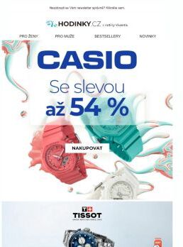 Tohle si nechcete nechat ujít! CASIO se slevou až 54 %