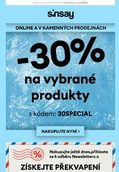 -30% na vybrané produkty 🔥