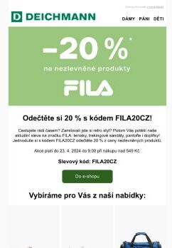 -2️⃣0️⃣ % na Vaši oblíbenou značku FILA 🤑