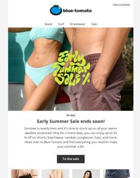 Final Call: Early Summer Sale
