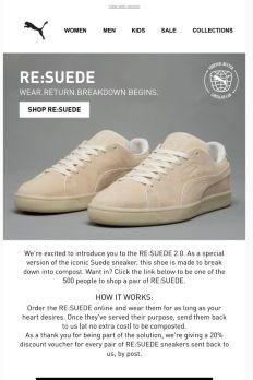 RE:SUEDE 2.0, From Sneaker to Compost