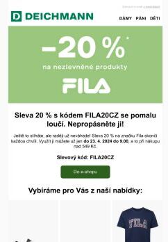 Poslední šance! -2️⃣0️⃣ % na značku FILA ⌛🤑