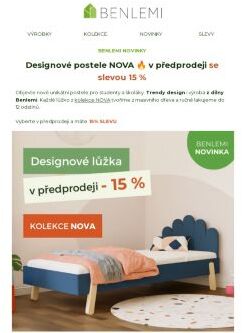 🔥 Designová kolekce NOVA v předprodeji - 15 %
