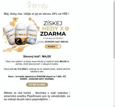 Máj, lásky čas .. se slevou 20% na VŠE