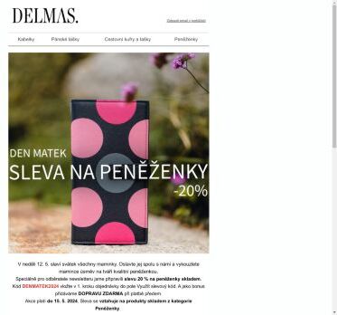 👛 -20% sleva na peněženky ke Dni matek | Vykouzlete úsměv na tváři ❤