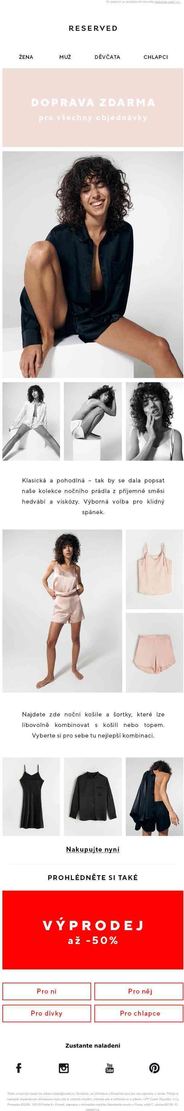 Dotek hedvábí na dobrou noc – nyní s dopravou zdarma