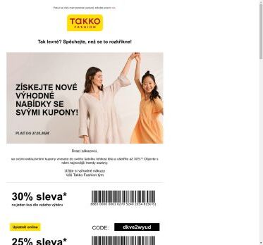 Získejte s kupóny slevu až 30 %*!