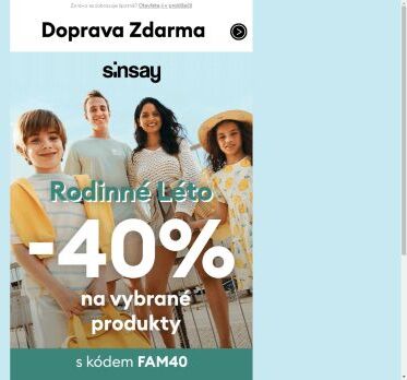 -40% 🌞 na kategorii Rodinné léto 👨‍👩‍👧‍👦
