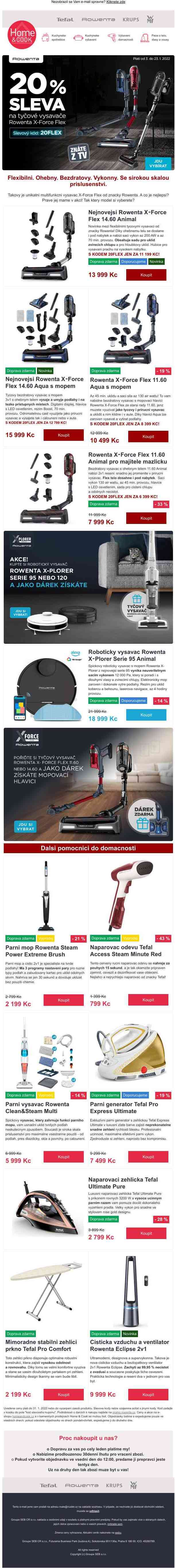 ⚡20% sleva na vysavače