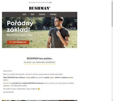 Bushman kolekce bez potisku.