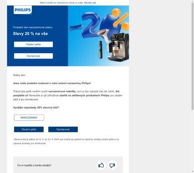 👋 Poslední možnost oslavit narozeniny Philips