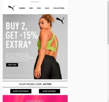 2 FOR 15% OFF*: Shop Run & Train Deals