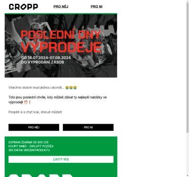 🔚Poslední dny výprodeje v Cropp!🔚