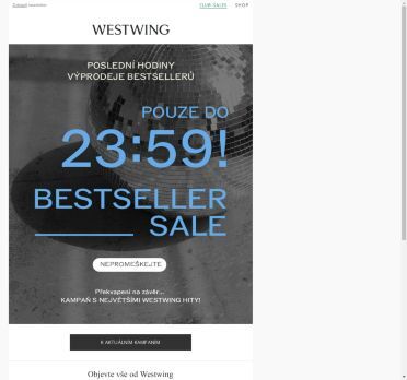 Tik tak... BESTSELLER SALE končí DNES!