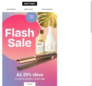 FLASH SALE s až 20% slevou