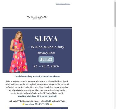 Užijte si léto v sukni nebo šatech s 15% slevou 👗