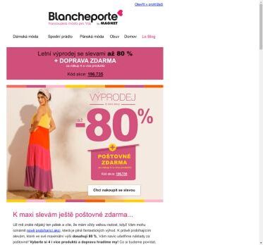 Vážený zákazníku, slevy až -80 % a zdarma k tomu...