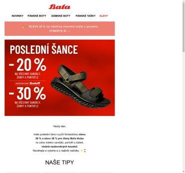 Poslední šance ⚡⌛ Slevy až 30 % na celou letní kolekci sandálů, pantoflí a žabek