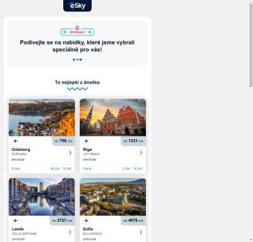 Dnešní TOP: Göteborg za 756 CZK, Riga za 1331 CZK a ještě mnohem víc!