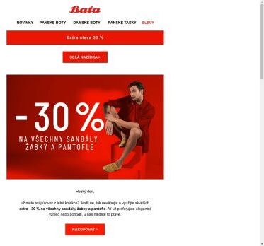 🔥 Extra - 30 % na veškerou letní obuv! Pospěšte si.