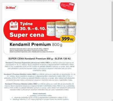 HIT TÝDNE: SUPER CENA Kendamil Premium 800 g