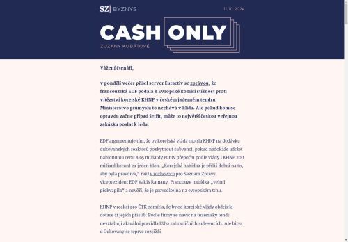 Cash Only: Jaderné plány jsou v ohrožení. Rozjíždí se bitva o Dukovany.