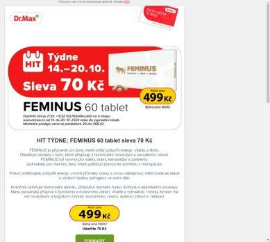 HIT TÝDNE: FEMINUS 60 tablet sleva 70 Kč