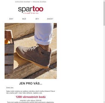 1200 věrnostních bodů za objednávku značky Kickers. Go!