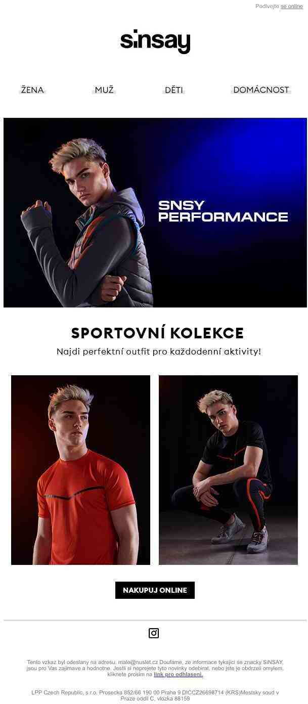 Buď aktivní s kolekcí SNSY PERFORMANCE!