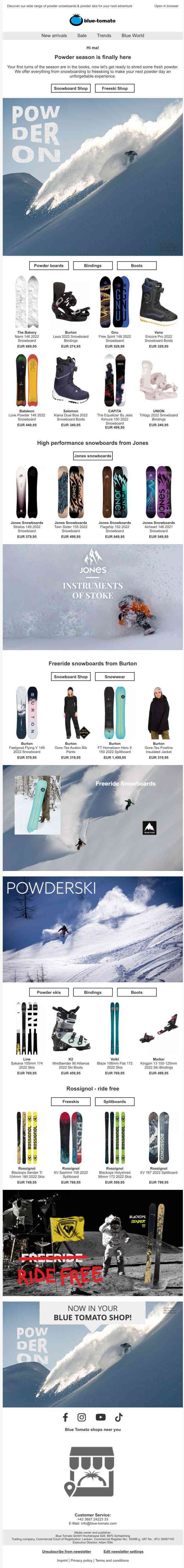 Powder boards and powder skis ❄️