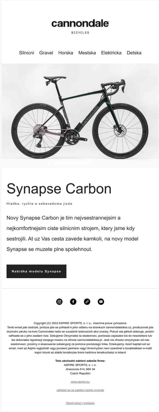 Představujeme Vám nový Cannondale Synapse Carbon