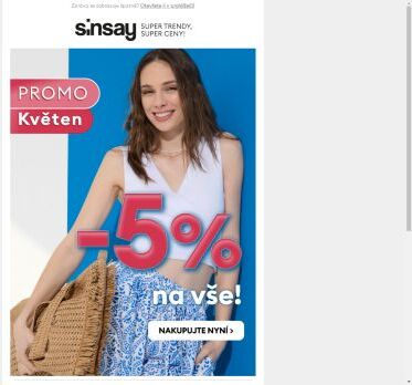 🌻 -5% na VŠE ⛺ PROMO Květen