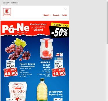 Hrozny tmavé bezsemenné 500 g za 44,90 Kč s Kaufland Card - nabídka na víkend je tu!