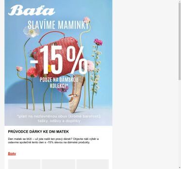 Průvodce dárky: -15 % SLEVA ke Dni matek