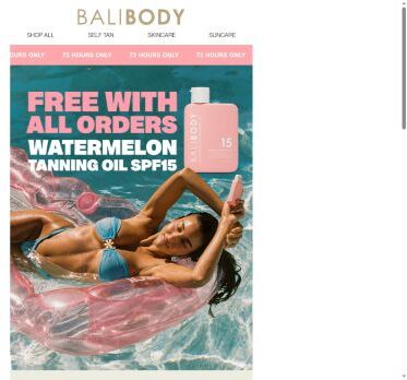 FREE Tanning Oil 🍉 with all orders