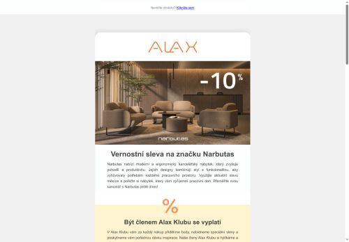 Věrnostní sleva na designový nábytek Narbutas je tady!