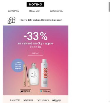 Až 33% slevy v appce