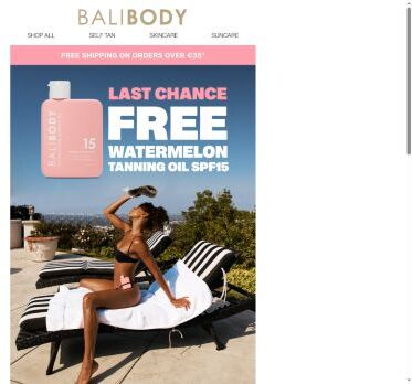 FINAL HOURS: Free Tanning Oil 🍉